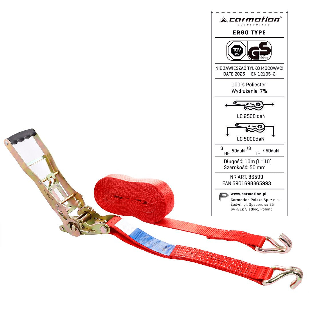 ERGO racsnis rögzítőheveder 50 mm 10 m max 5000 kg – kép 4