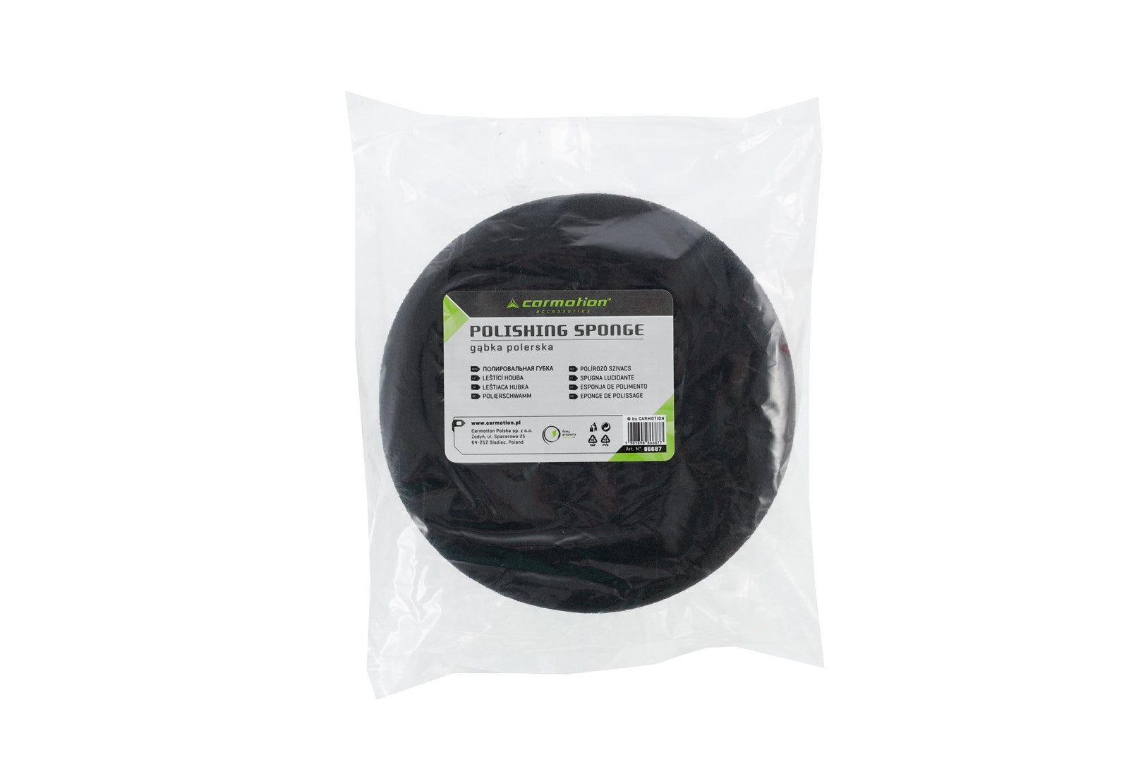 Polírozószivacs 150 mm x 45 mm M14 es menet fekete – kép 3