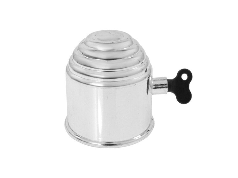 Vonóhorog gömbfedél kulccsal, króm