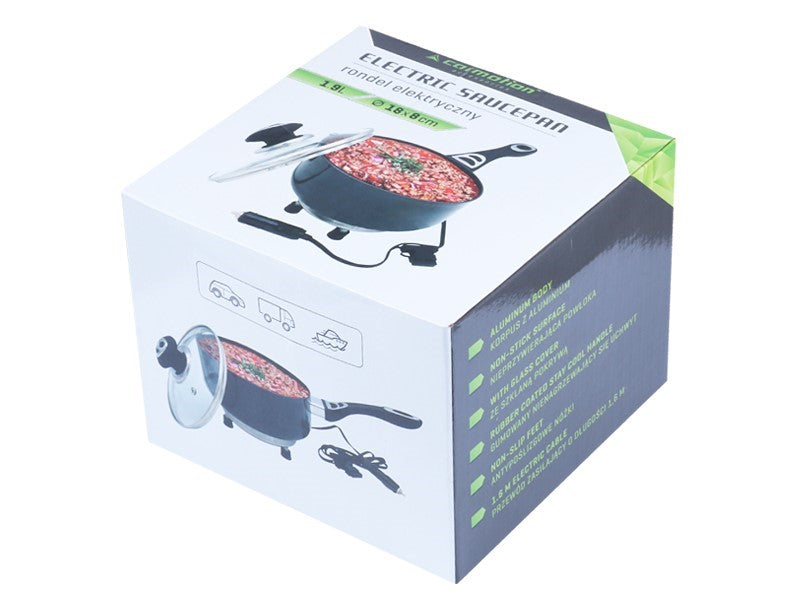 Elektromos serpenyő 180 mm 24V 250W fedővel – kép 4