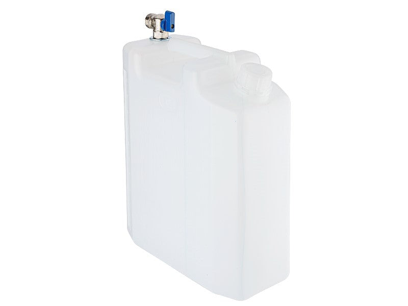10 literes víztartály 26 mm es rövid fém menetes szeleppel fehér színben – kép 3