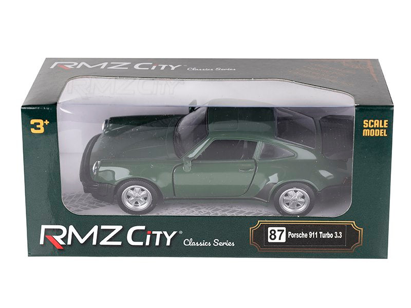 1:32 es modell RMZ Porsche 911 Turbo 33 sötétzöld sötétzöld – kép 4