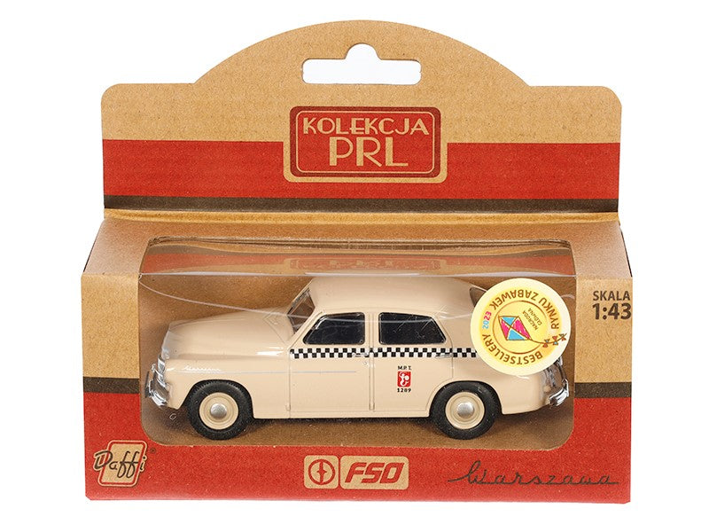 1:43 PRL WARSZAWA M20 TAXI bézs modell – kép 4