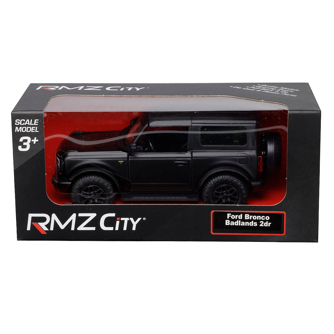 1:36 RMZ Ford Bronco Badlands 2023 matt fekete modell – kép 4