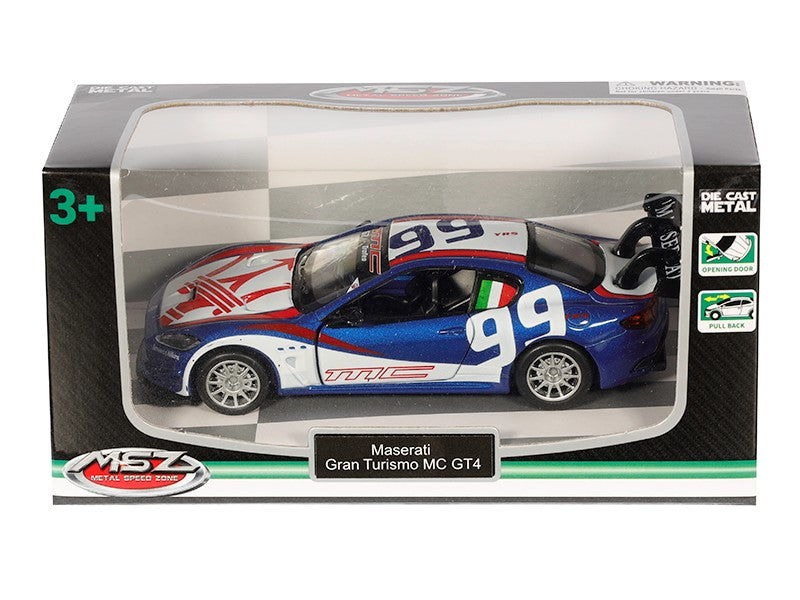 1:43 Maserati GranTurismo MC GT4 kék és fehér modell – kép 4