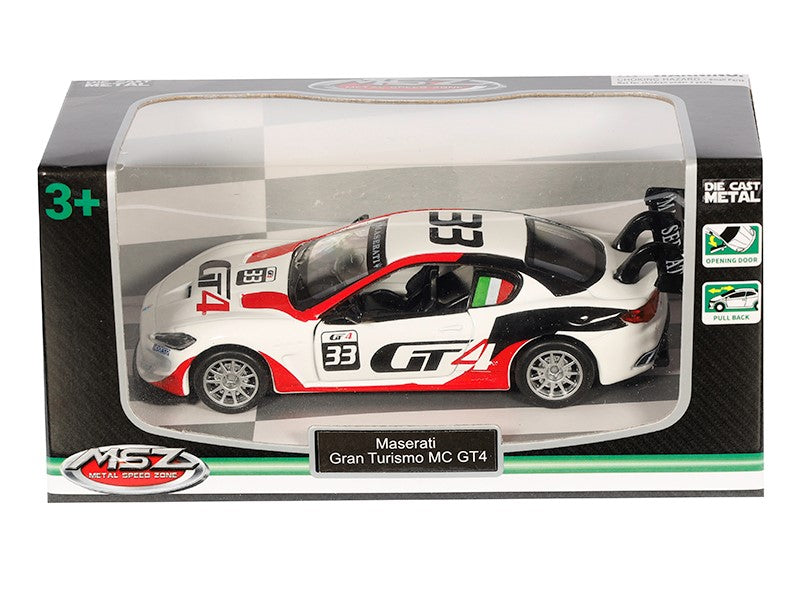 1:43 Maserati GranTurismo MC GT4 fehér és piros modell – kép 4