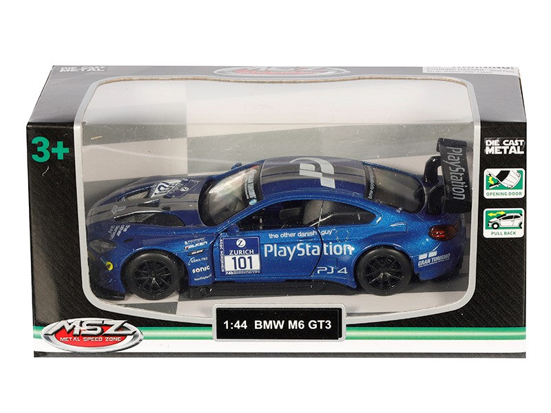 1:44 BMW M6 GT3 kék modell – kép 4