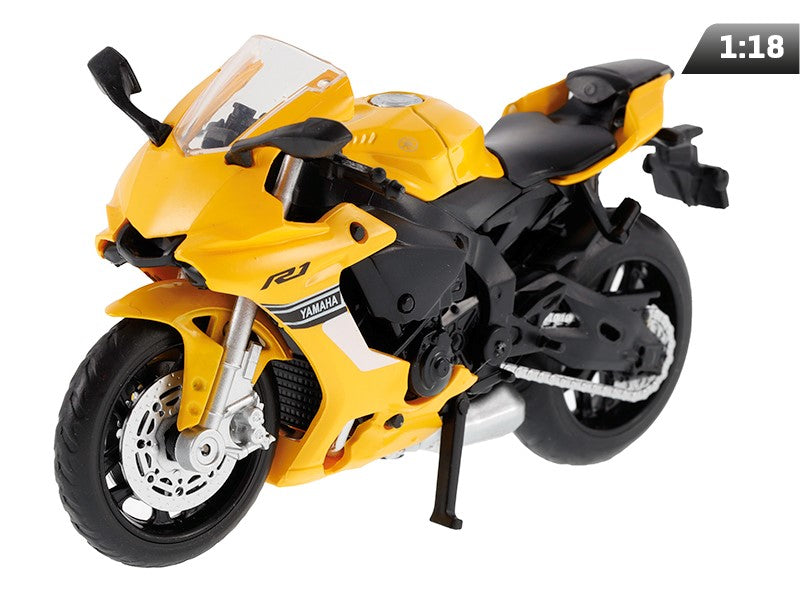1:18 YAMAHA YZF-R1 modell, sárga