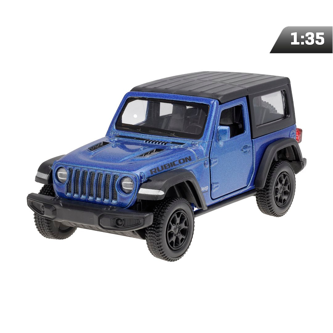1:35 RMZ modell Jeep Wrangler Rubicon 2021 Hard Top, kék