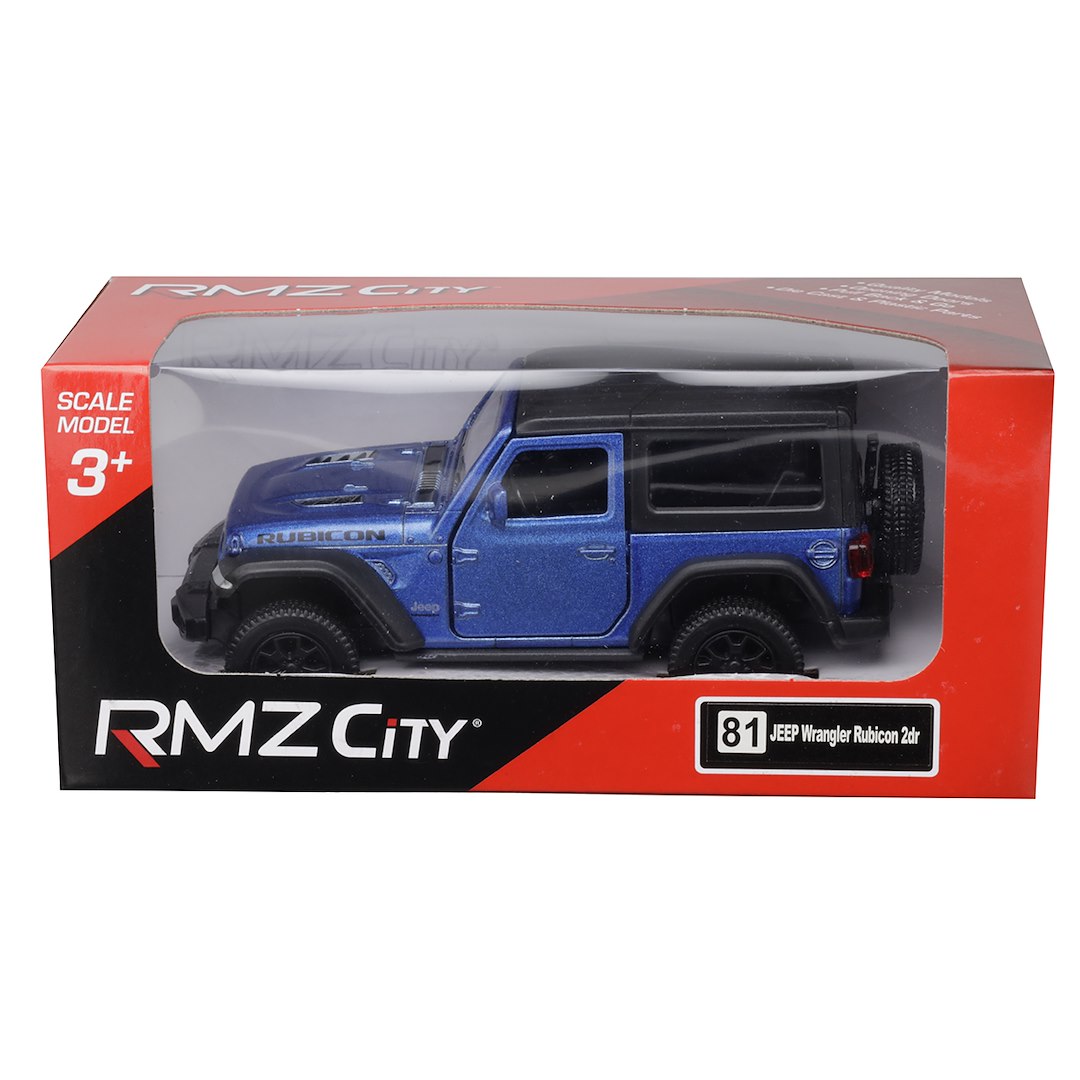 1:35 RMZ modell Jeep Wrangler Rubicon 2021 Hard Top kék – kép 4