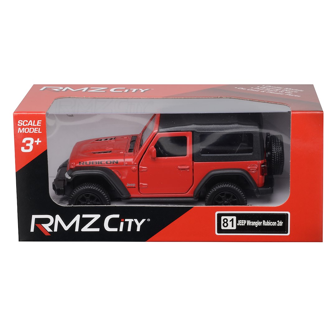 1:35 RMZ modell Jeep Wrangler Rubicon 2021 kabrió piros – kép 4