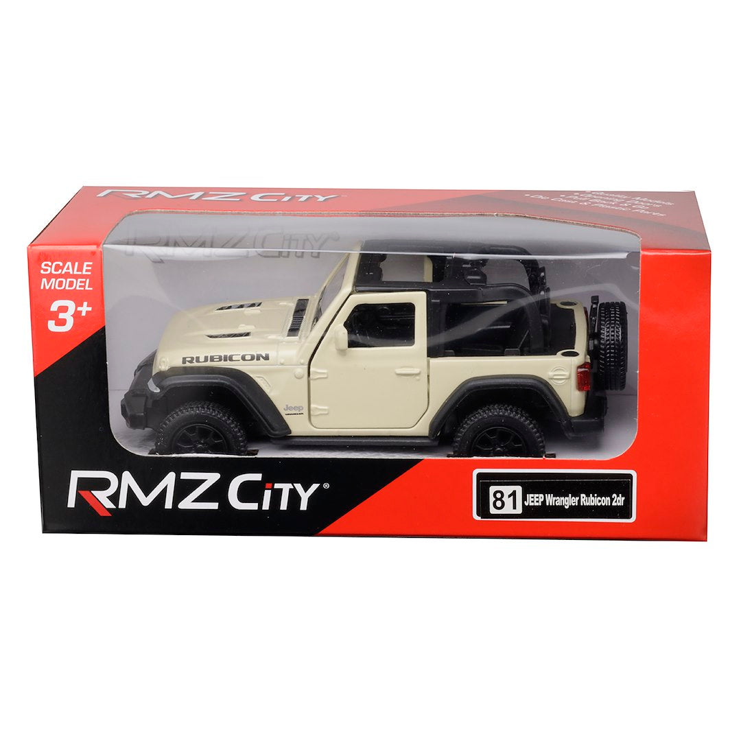 1:35 RMZ modell Jeep Wrangler Rubicon 2021 kabrió krémszínű – kép 4