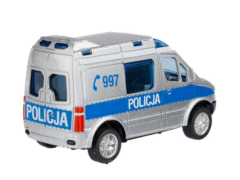 1:50 es modell Mercedes Benz Sprinter Mini POLICE ezüst színű – kép 2