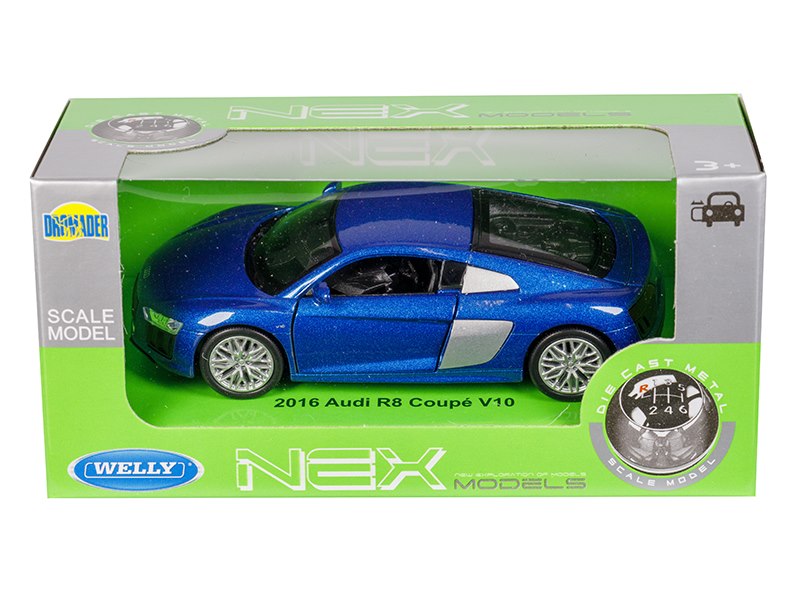 1:32 es modell 2016 Audi R8 Coupe V10 Kék – kép 4
