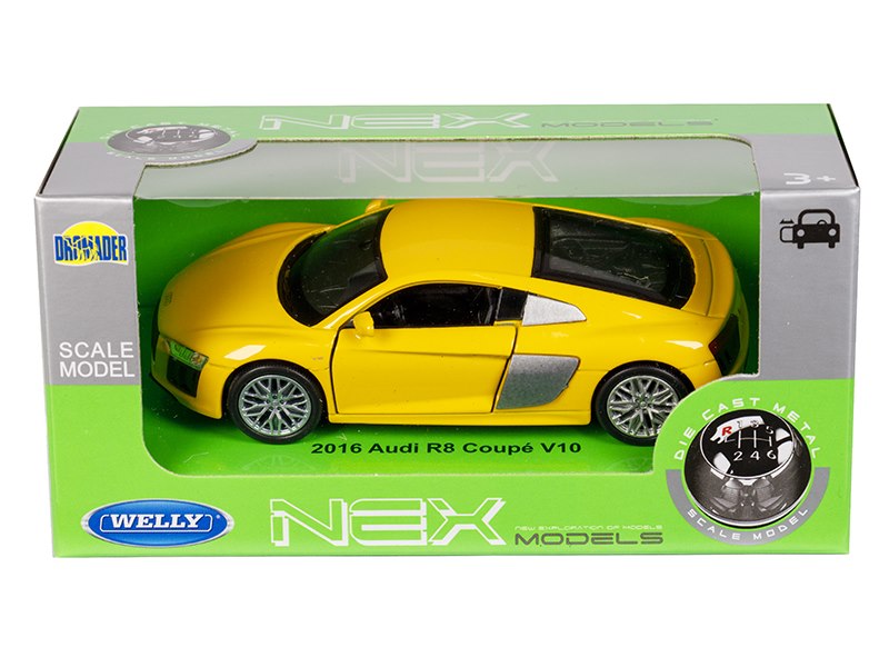 1:32 es modell 2016 Audi R8 Coupe V10 Sárga – kép 4