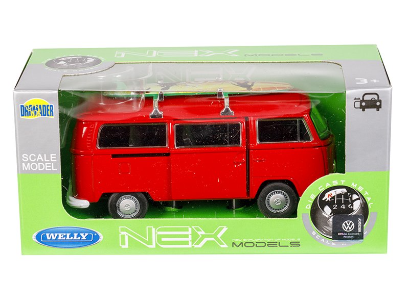 1:32 es modell 1972 es Volkswagen Bus T2 piros – kép 4