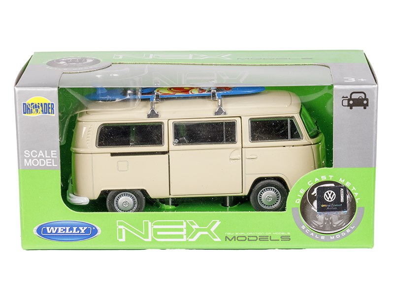 1:32 es modell 1972 Volkswagen Bus T2 krémszínű – kép 4