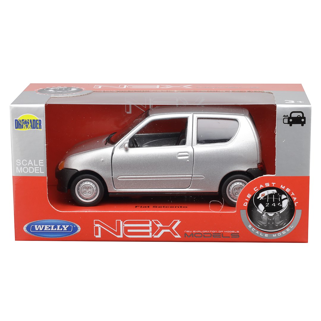 1:34 es modell FIAT Seicento ezüst – kép 4