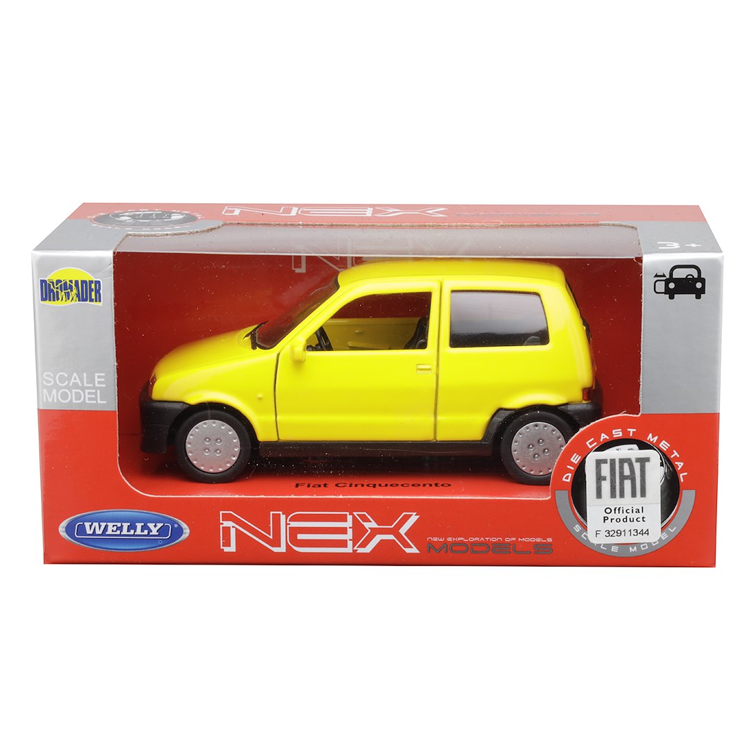 1:34 es modell FIAT Cinquecento sárga – kép 4