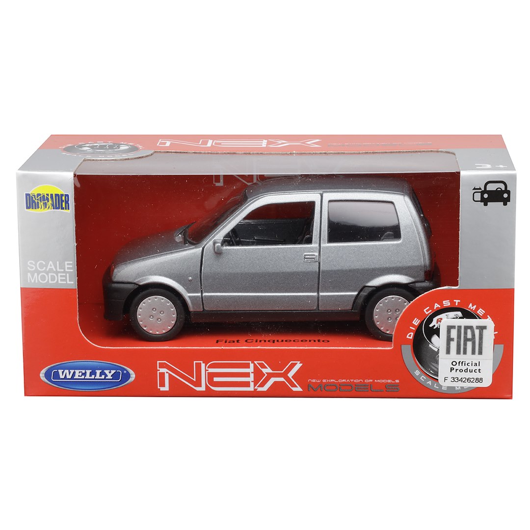 1:34 es modell FIAT Cinquecento ezüst – kép 4