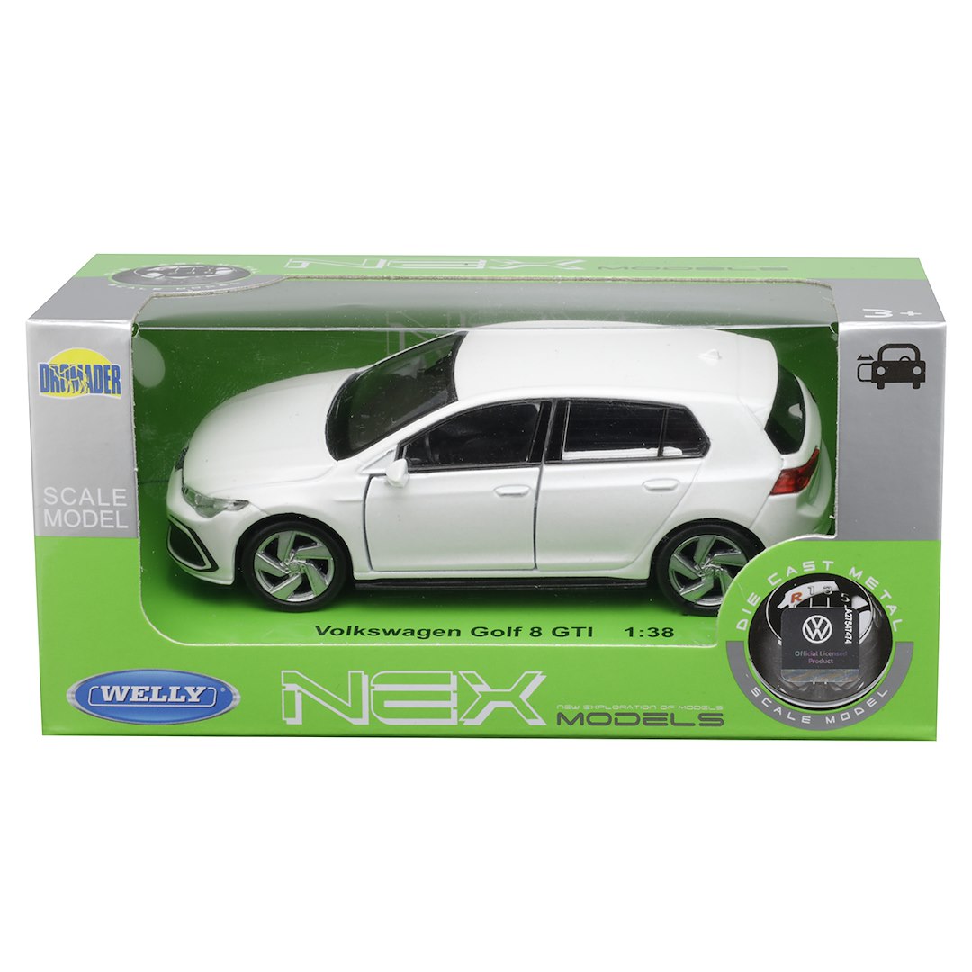 1:34 es modell VW Golf 8 GTI fehér – kép 4