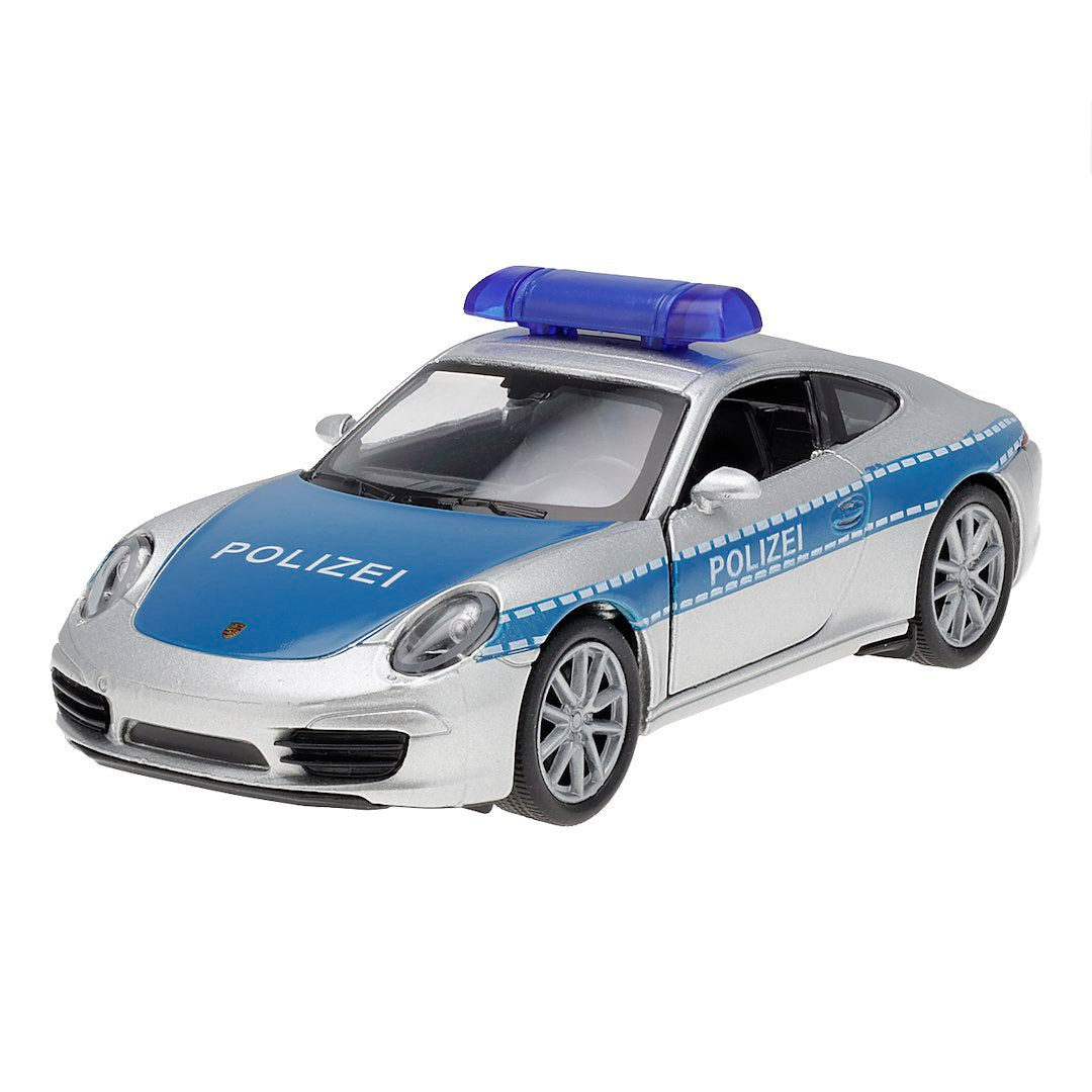 1:34 es modell PORSCHE 911 Carrera S POLIZEI ezüst – kép 2
