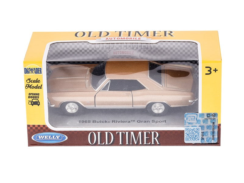 1:34 es modell 1965 Buick Riviera Gran Sport arany A00875BRZL – kép 4