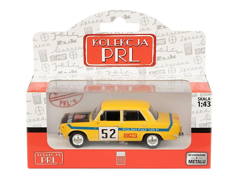 1:43 as modell Fiat 125p Rally sárga A02206ZT – kép 3