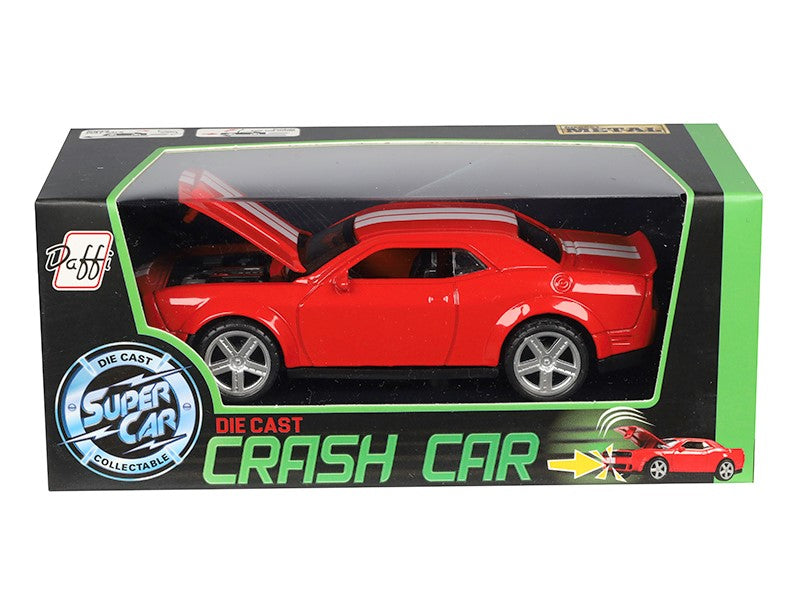 Modell Dodge Challenger CRASH CAR piros A02400C – kép 4