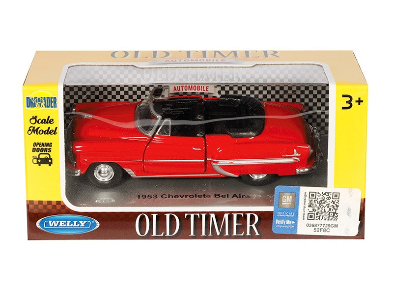 1:34 es modell 1953 Chevrolet Bel Air piros A875CBAC – kép 4