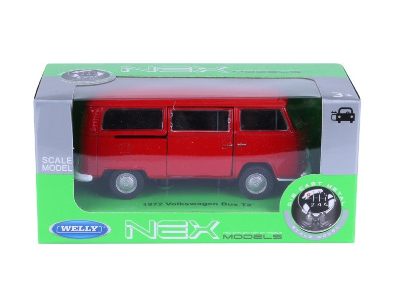1:34 es modell 1972 VW T2 piros A880VWT2C – kép 3