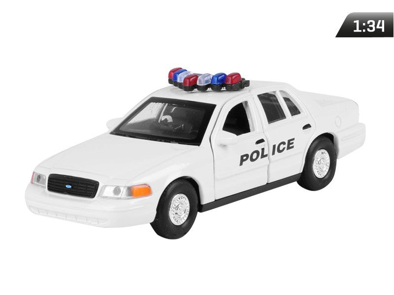1:34-es modell, 1999 FORD Crown Victoria, POLICE, fehér (A876FCVPB)