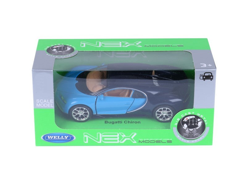 1:34 es modell BUGATTI Chiron tengerészkék A880BCHNG – kép 3