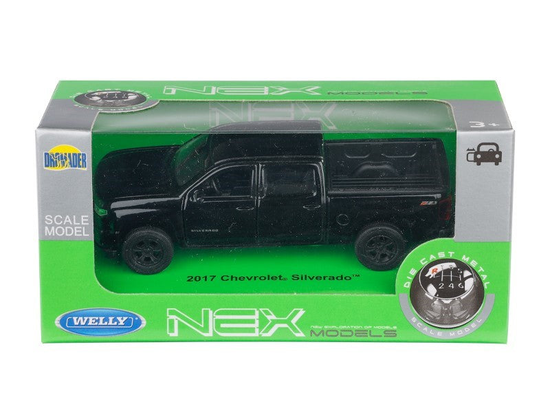 1:34 es modell CHEVROLET 2017 Silverado fekete A880CH17SC – kép 3
