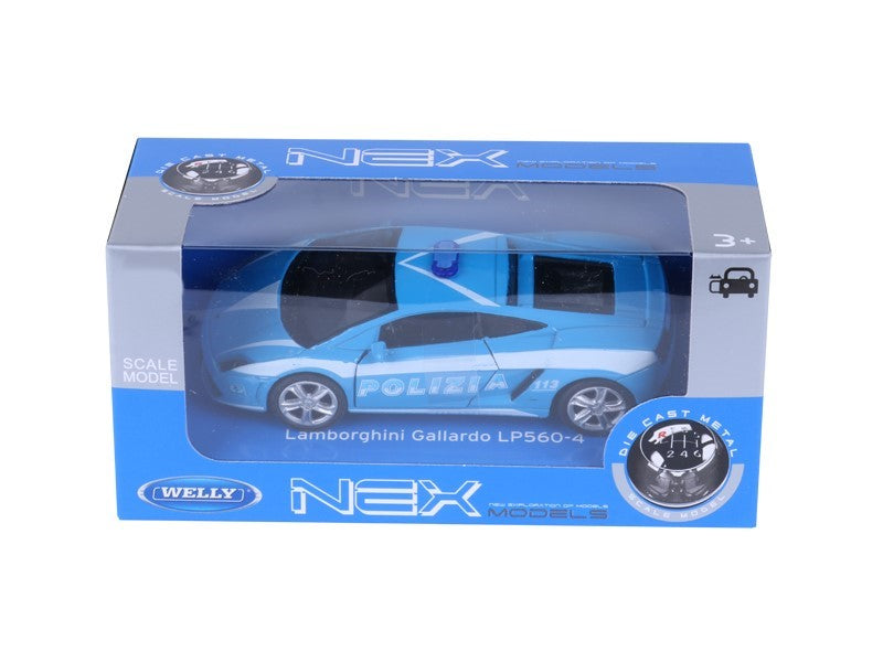 1:34 es modell LAMBORGHINI Gallardo LP560 4 POLICE kék A876LAGPN – kép 3