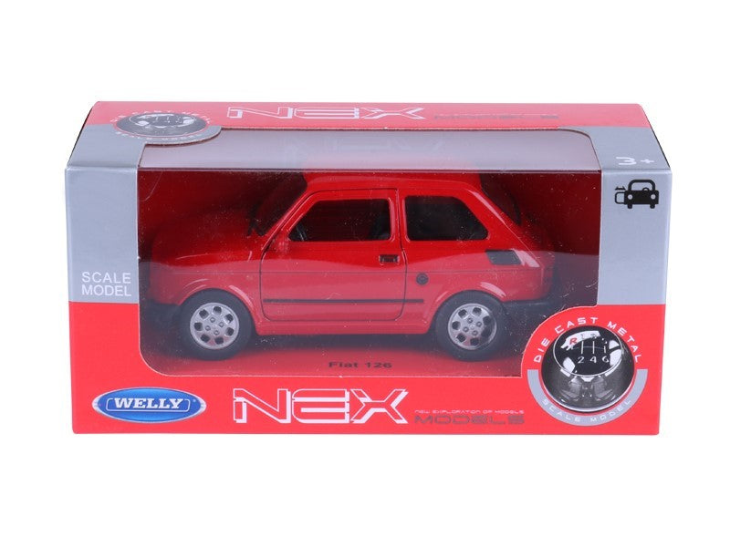 1:34 es modell PRL FIAT 126p piros A884F126C – kép 3