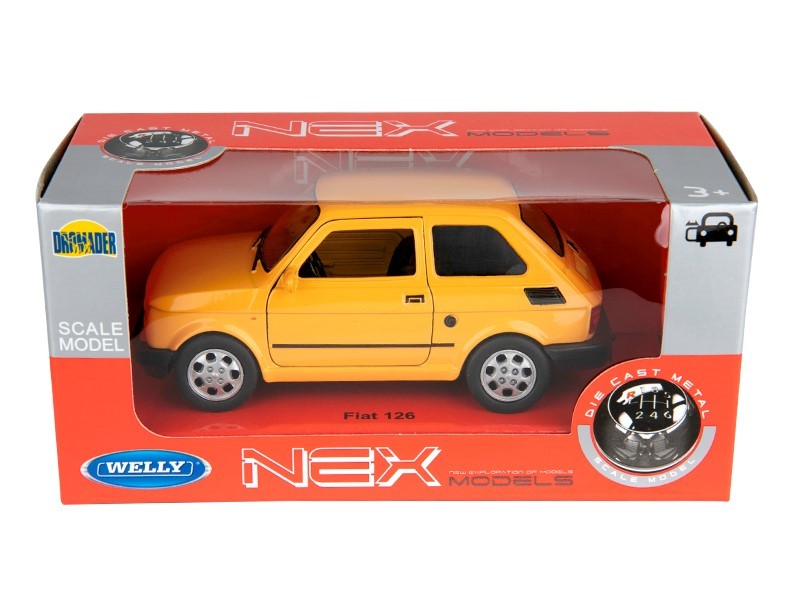 1:34 es modell PRL FIAT 126p narancssárga A884F126P – kép 3