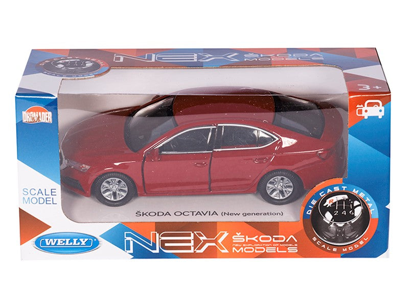 1:34 es modell ŠKODA OCTAVIA piros A02856SOC – kép 4