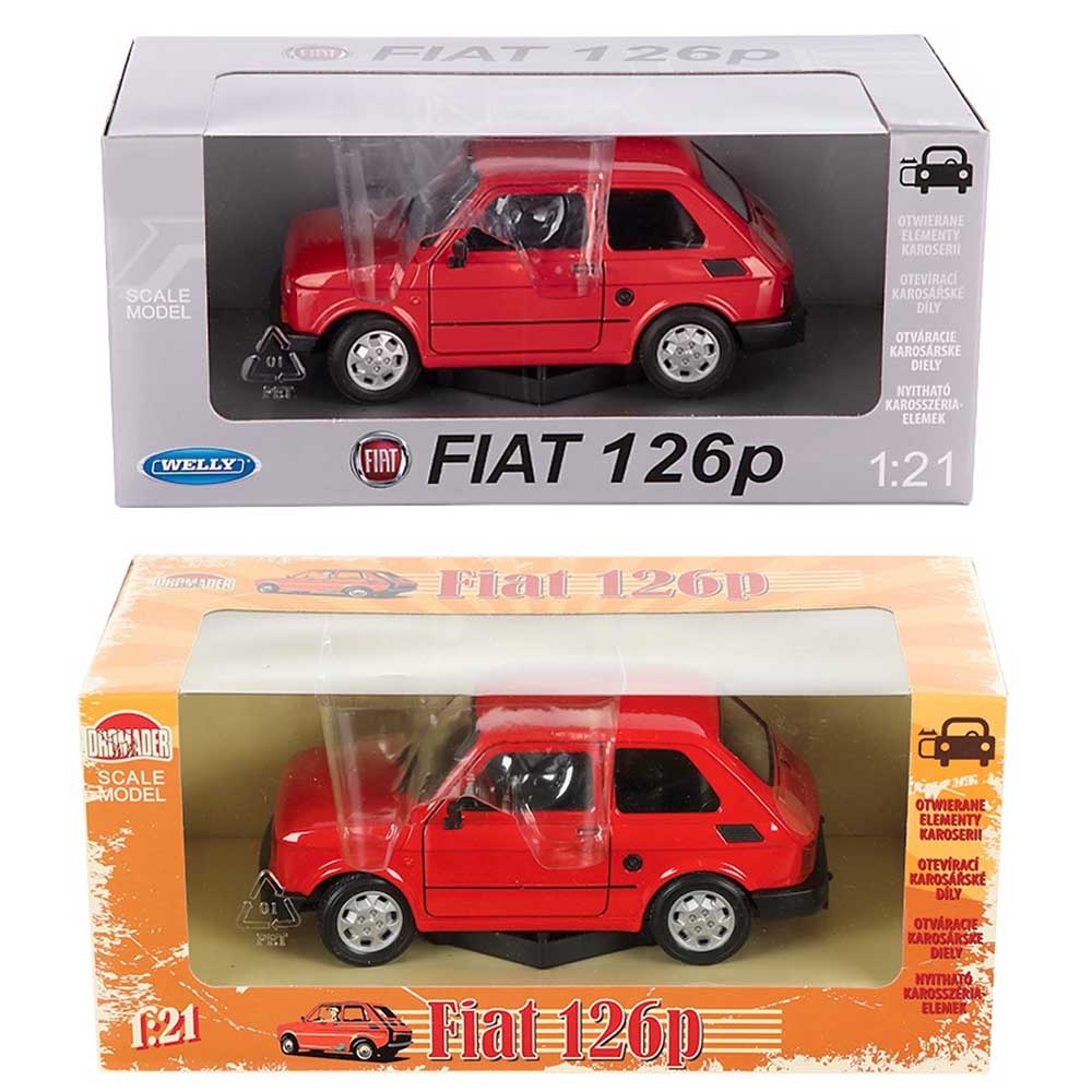 Autó modell – Fiat 126p PRL (1:21, piros)