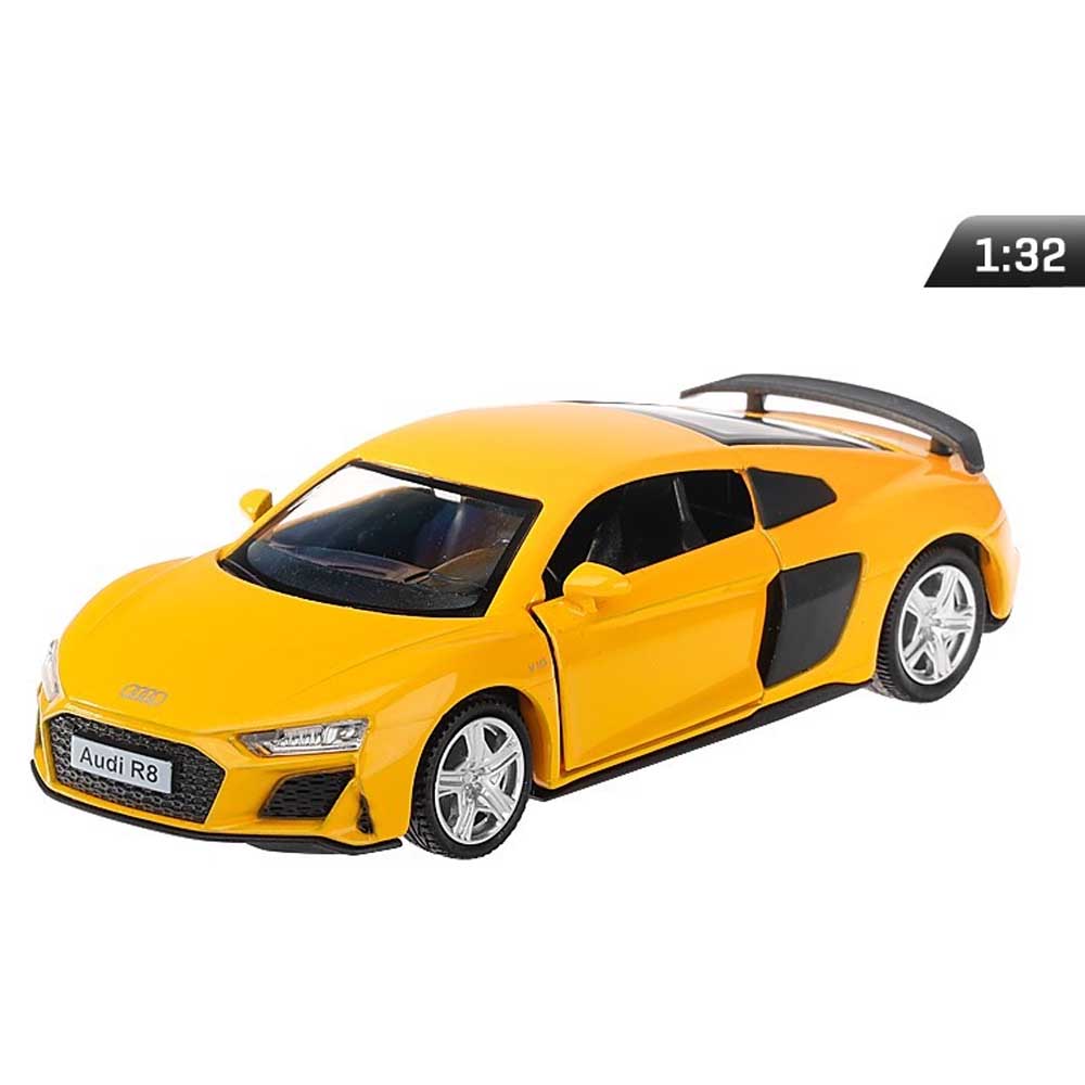 Audi R8 2019 modellautó 1:32 – sárga sportautó
