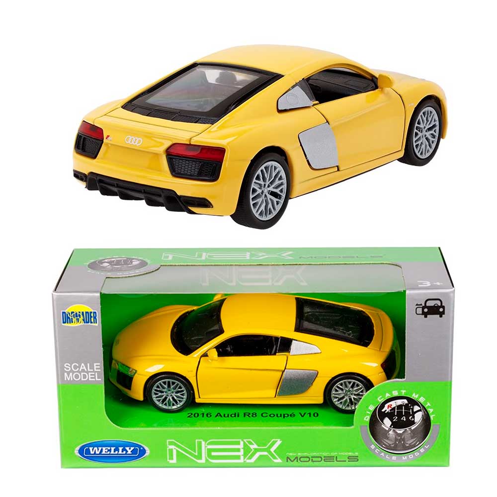 Audi R8 Coupé V10 2016 modellautó – 1:32, sárga