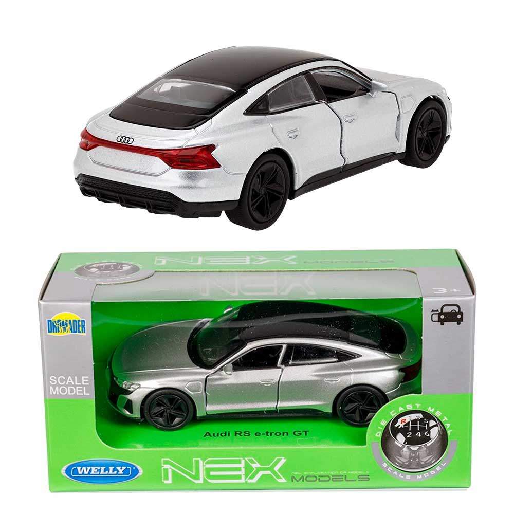 Audi RS e-tron GT modellautó – 1:32, ezüst