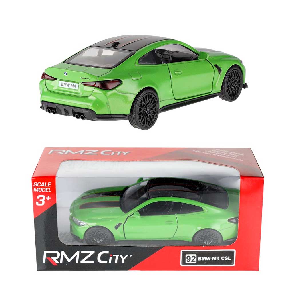 BMW M4 CSL modellautó 1:32 – RMZ, zöld