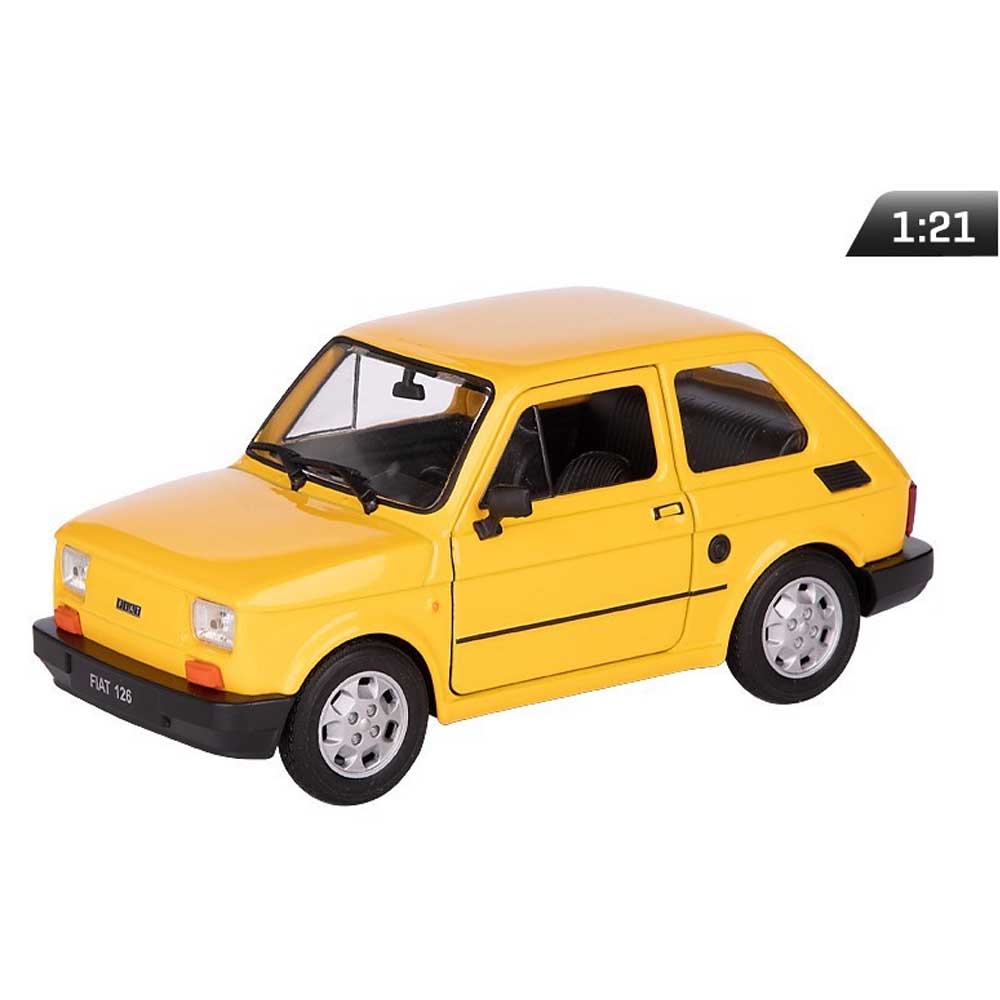 Autó modell – Fiat 126p PRL (1:21, sárga)