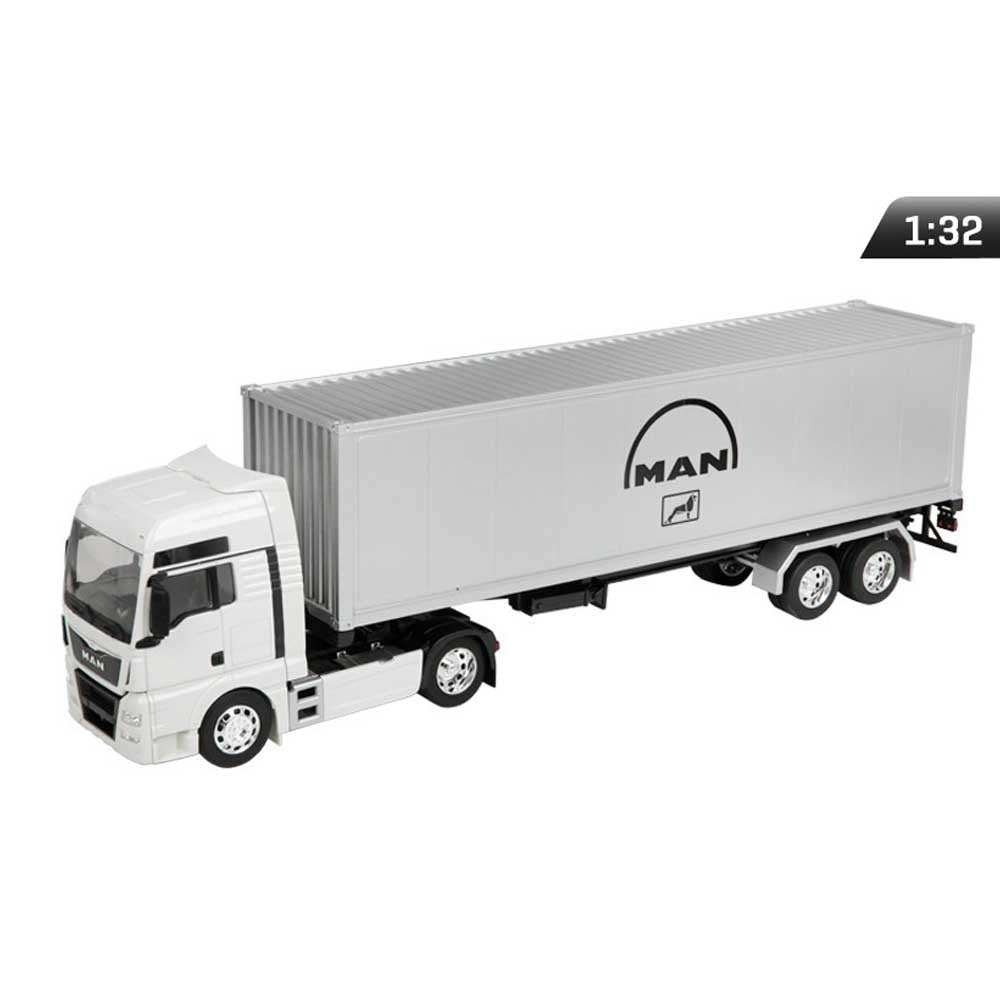 MAN TGX kamion modell 1:32 – fehér-ezűst