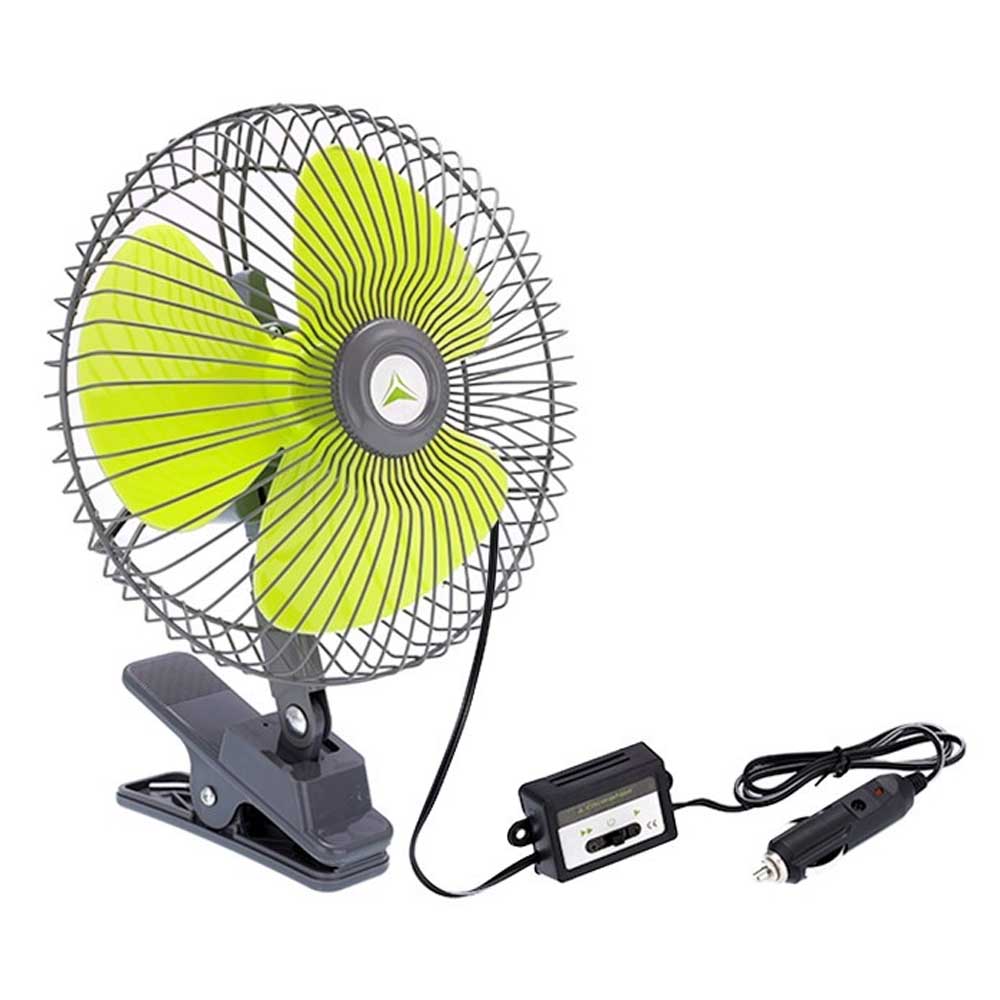 Autós ventilátor 12V/21W teljesítménnyel, 20 cm átmérővel