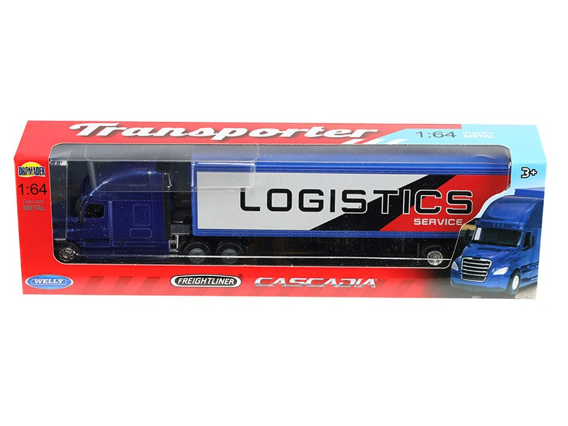 1:64 es modell CASCADIA tengerészkék vontató Logisztikai Szolgálat félpótkocsi – kép 4