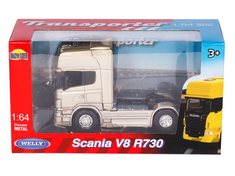 1:64 es modell SCANIA V8 R730 traktor aranyszínű C00801SVCZ – kép 4