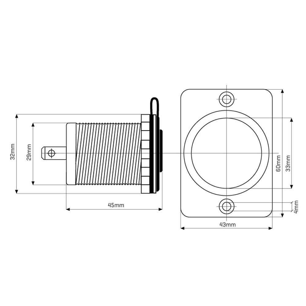 12V/24V elektromos aljzat