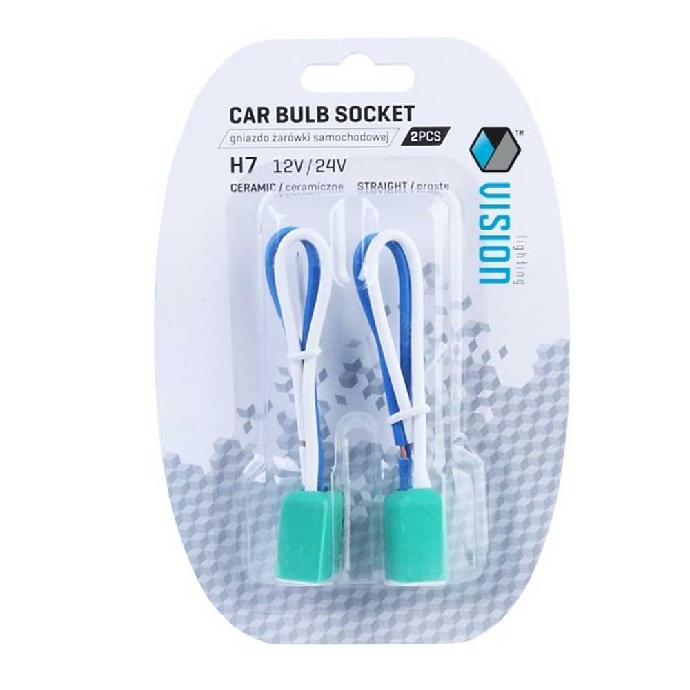 H7 izzófoglalat kerámia (kábellel)– 2 db